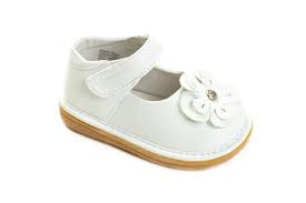 Wee Squeak - Claire Flower Mary Jane (White) (10) (SEE DESCRIPTION FOR SHIPPING)